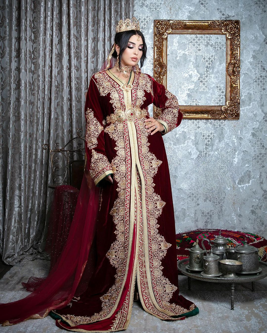 Caftan bordeaux Annissa