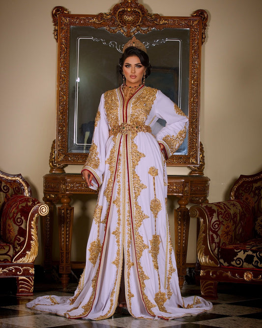 Caftan mariage blanc glamour